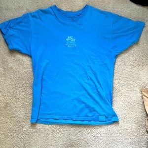 Nike Air Force Light Blue Small Oversized Fit T Shirt